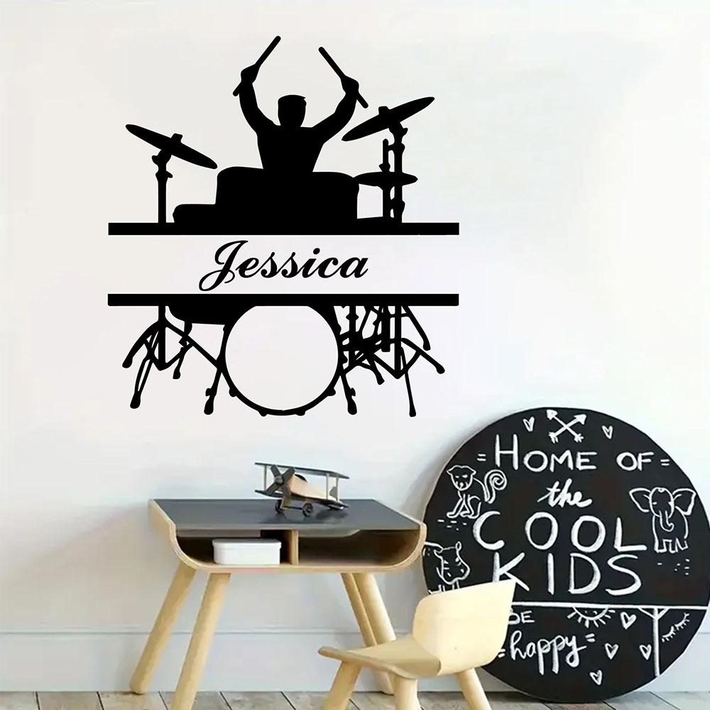 Musical Instrument With Names - Adesivos de parede personalizados com nome,