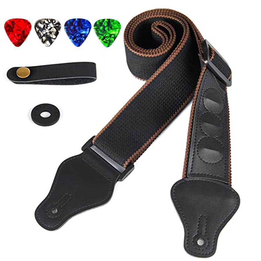 Musical Instrument Gif - 7 Pçs/set Alça de Guitarra Preto