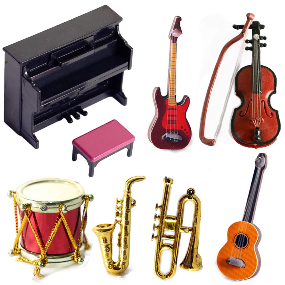Musical Instrument Gif - Boneca em miniatura instrumentos musicais escala