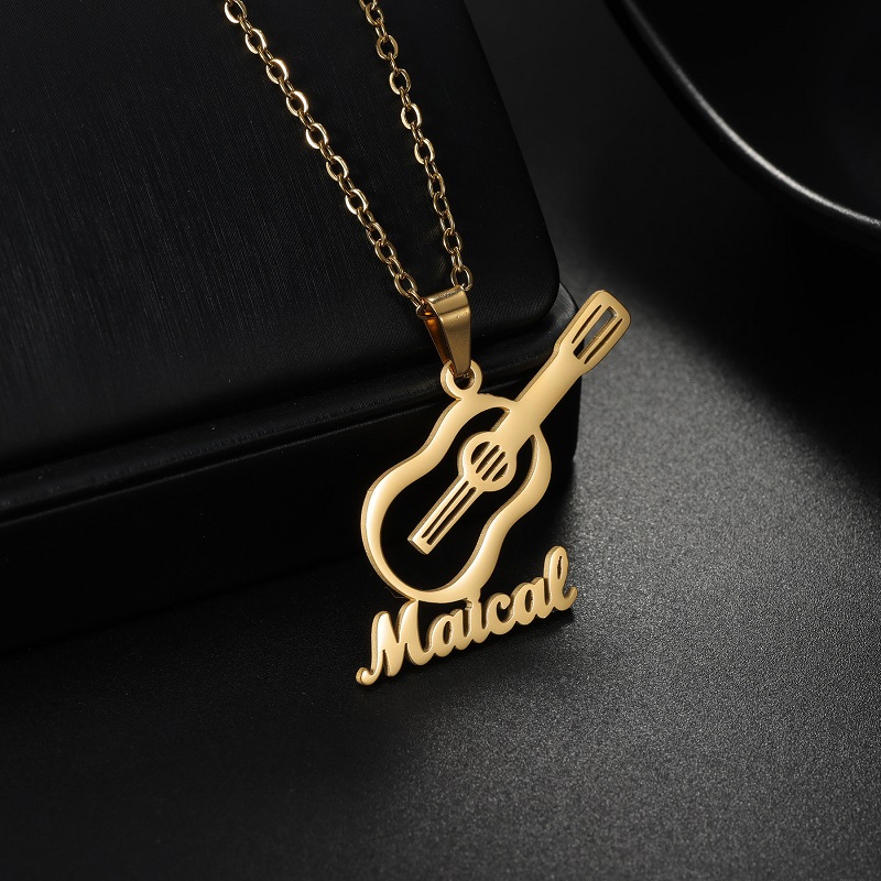 Musical Instrument With Names - Novo Colar Personalizado com Pingente de