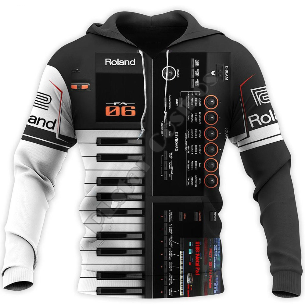 Musical Instrument Gif - 3D Printed Music Hoodies para homens
