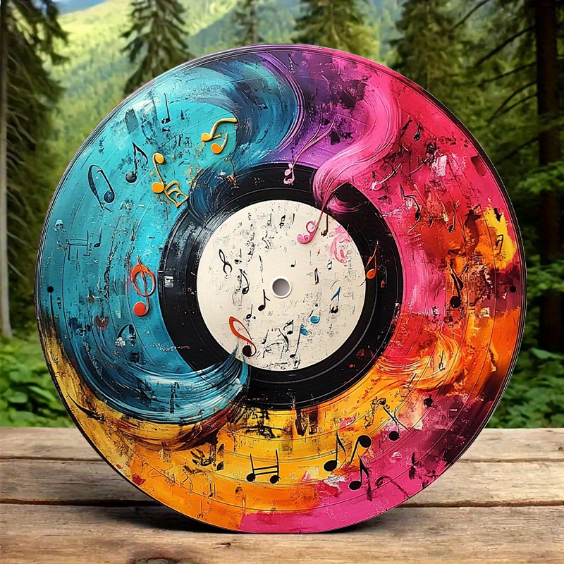 Musical Instrument Sign - Placa de Metal 2D Colorida com