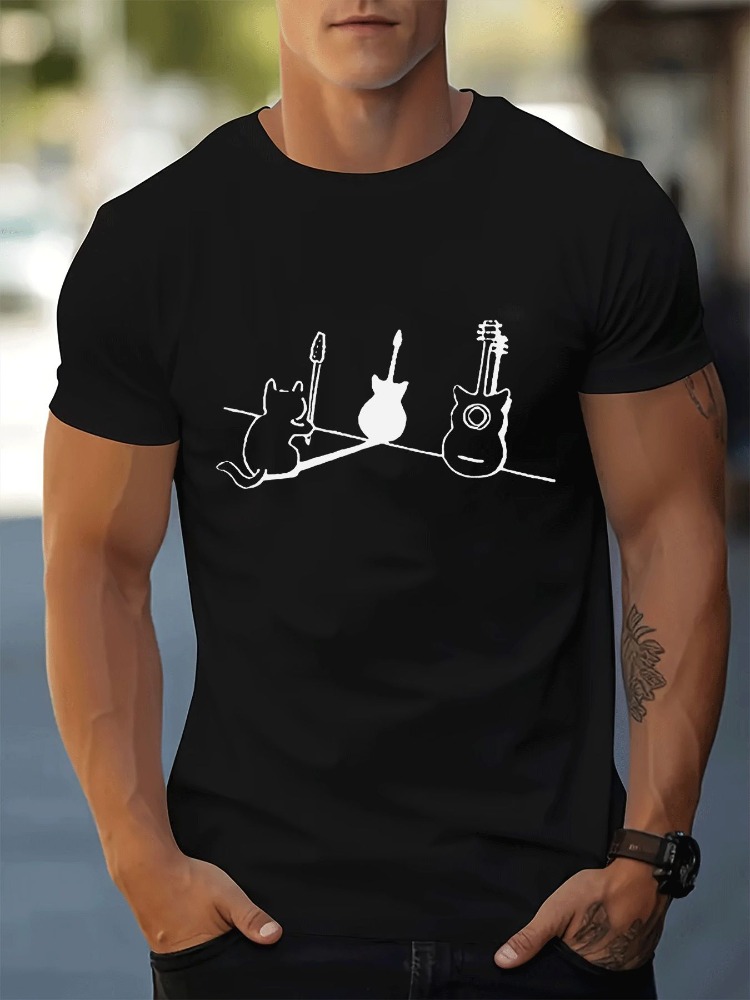 Camiseta Masculina de Algodão  - Musical Instrument Poster avaliação e preço
