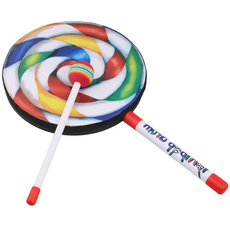 Lollipop Shape Drum com Rainbo - Musical Instrument Gif avaliação e preço