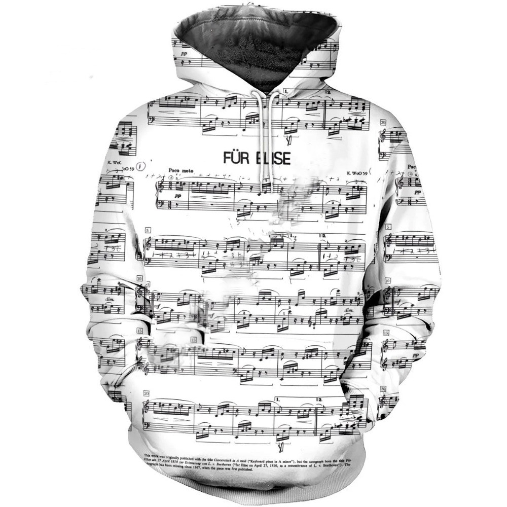 3D Printed Music Hoodies para  - Musical Instrument Gif avaliação e preço
