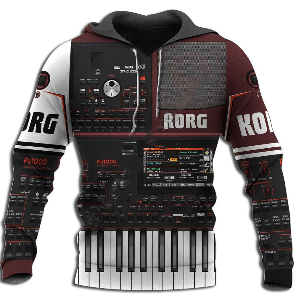 3D Printed Music Hoodies para  - Musical Instrument Gif avaliação e preço